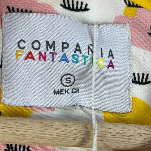 NWT Compania Fantastica Womens Shift Dress Size Small Cute Eyelash Print - Picture 4 of 11